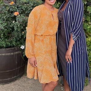 Yellow Long Sleeve Dress